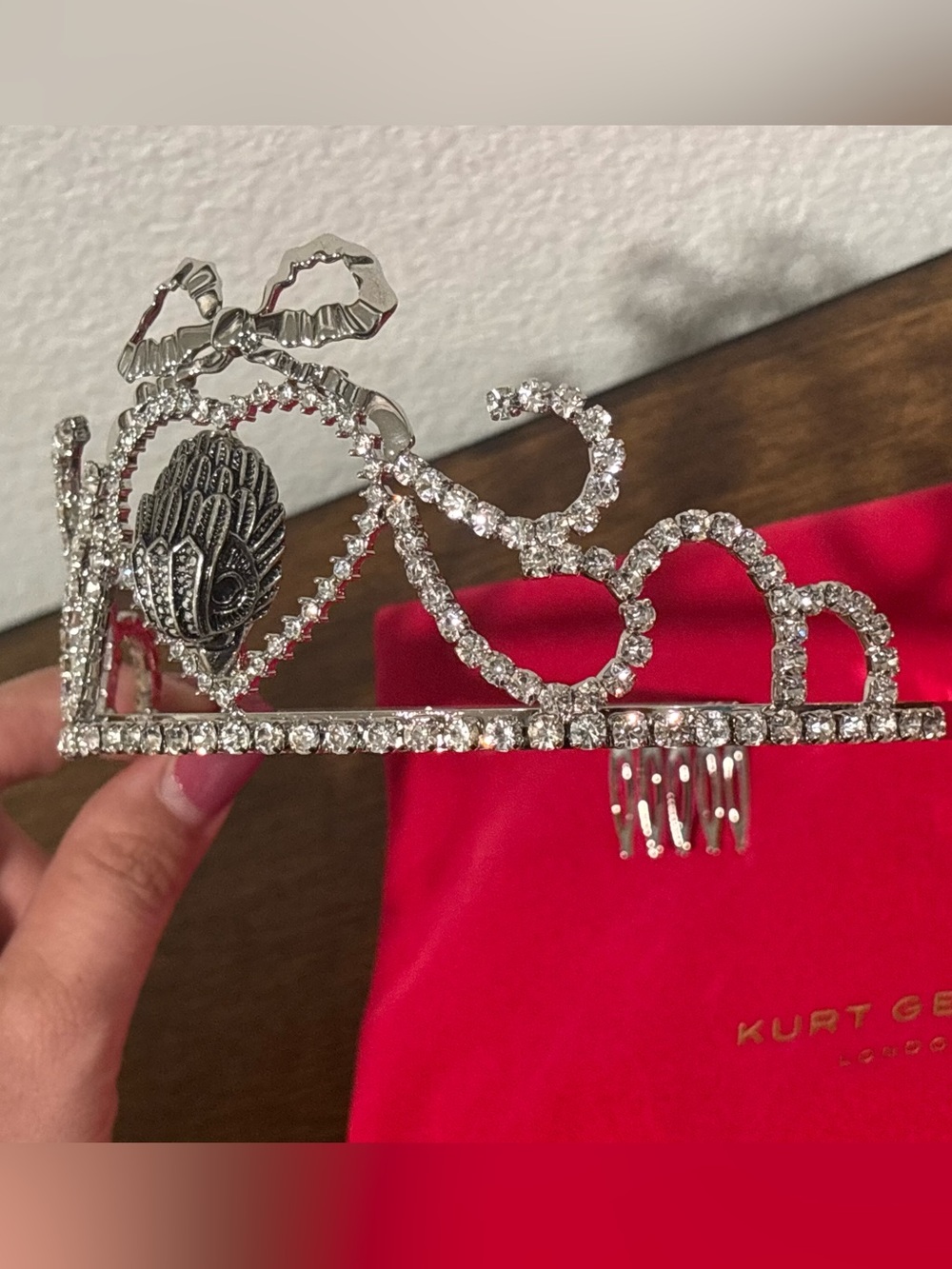 Kurt Geiger Silver Tone Tiara - Picture 6 of 12